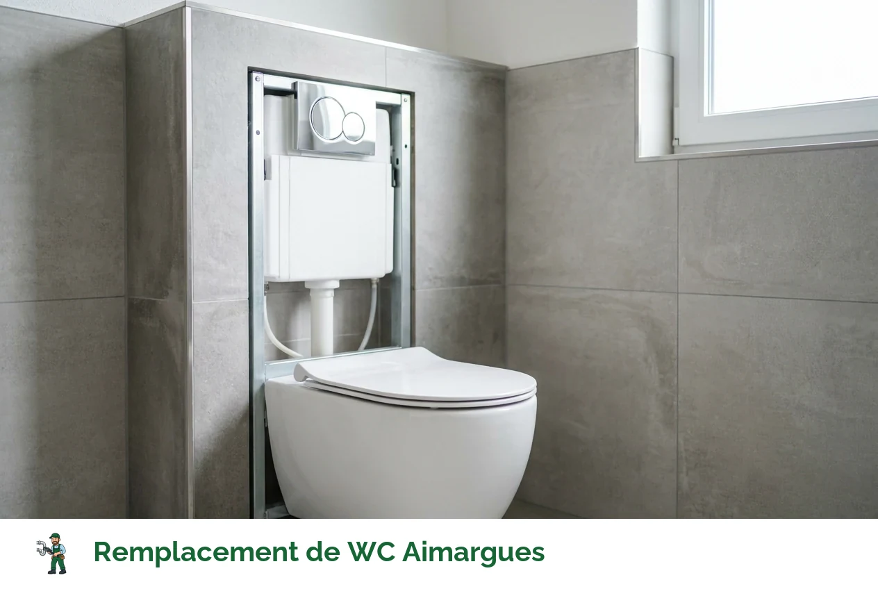 Remplacement de WC à Aimargues