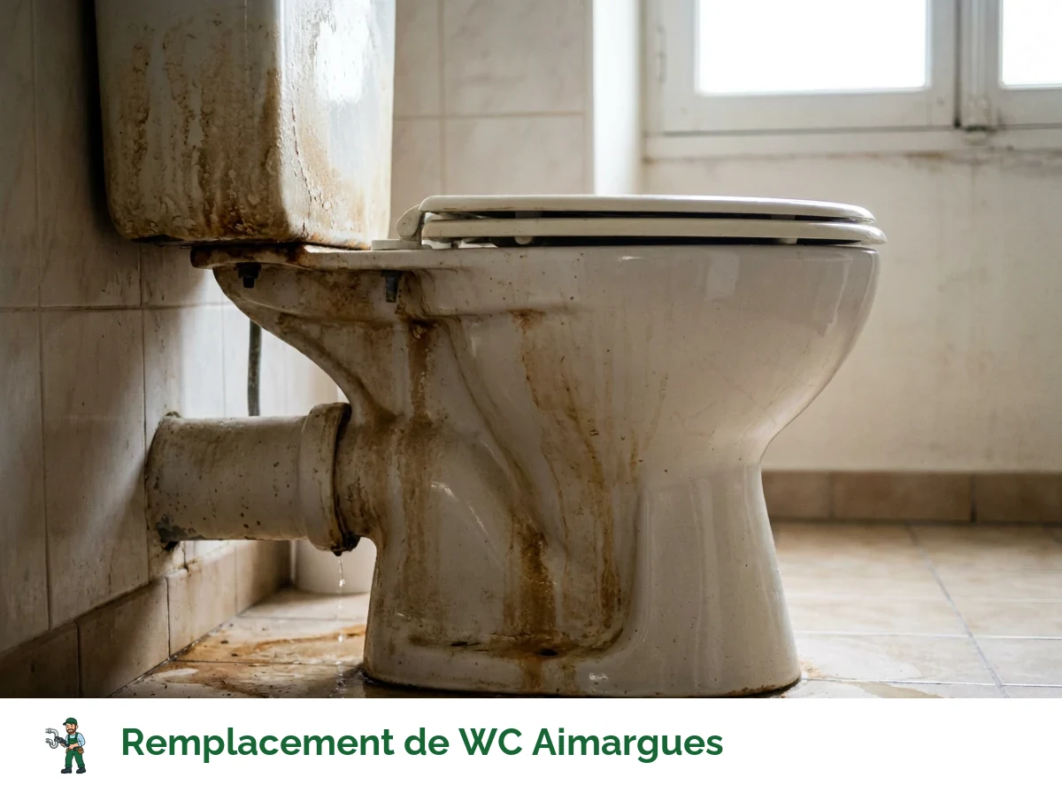 Remplacement de WC à Aimargues
