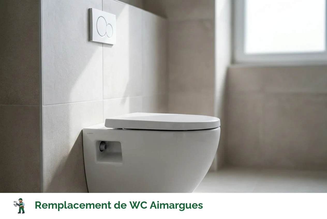 Remplacement de WC à Aimargues