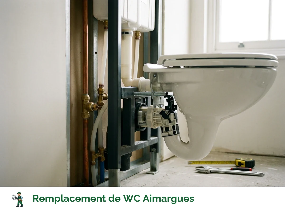 Remplacement de WC à Aimargues