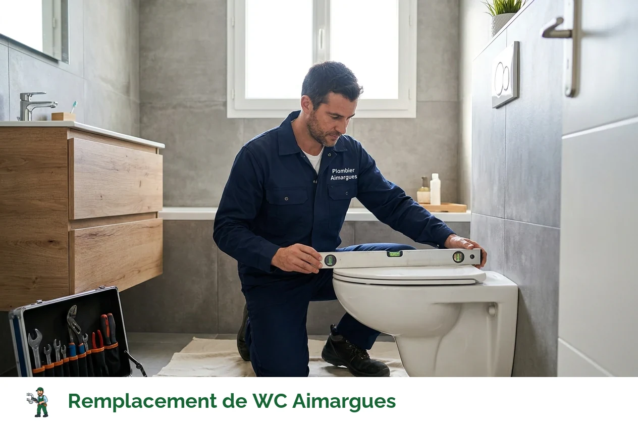 Remplacement de WC à Aimargues